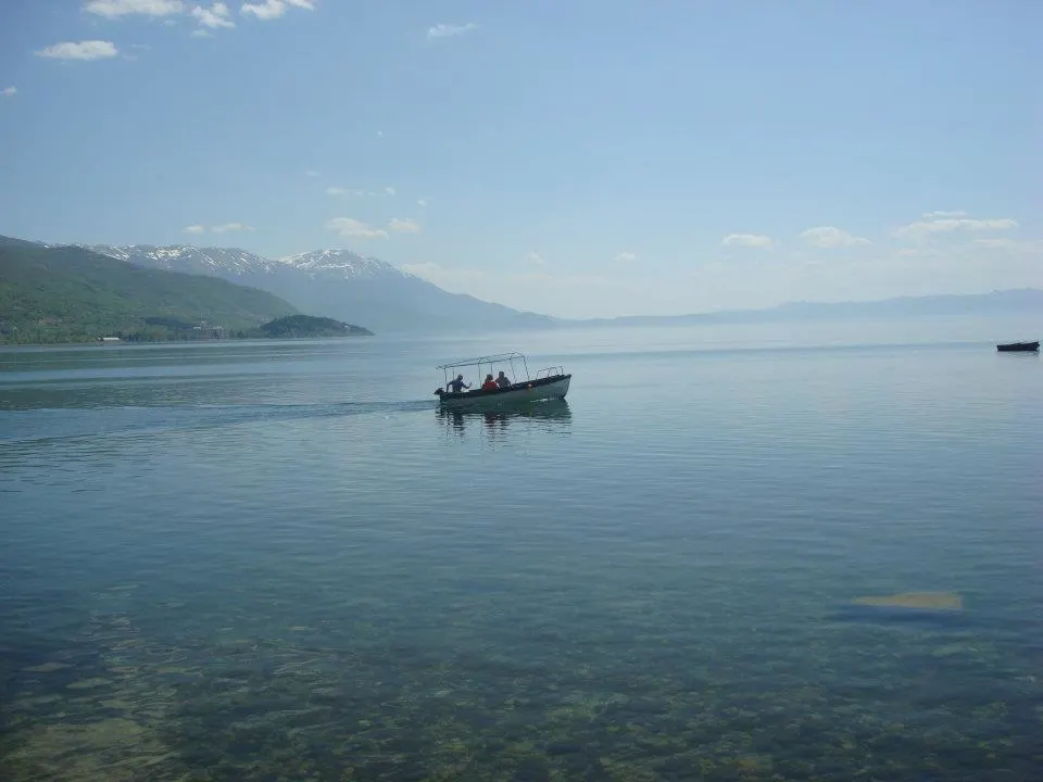 Scenery of lake Ohrid in Macedonia