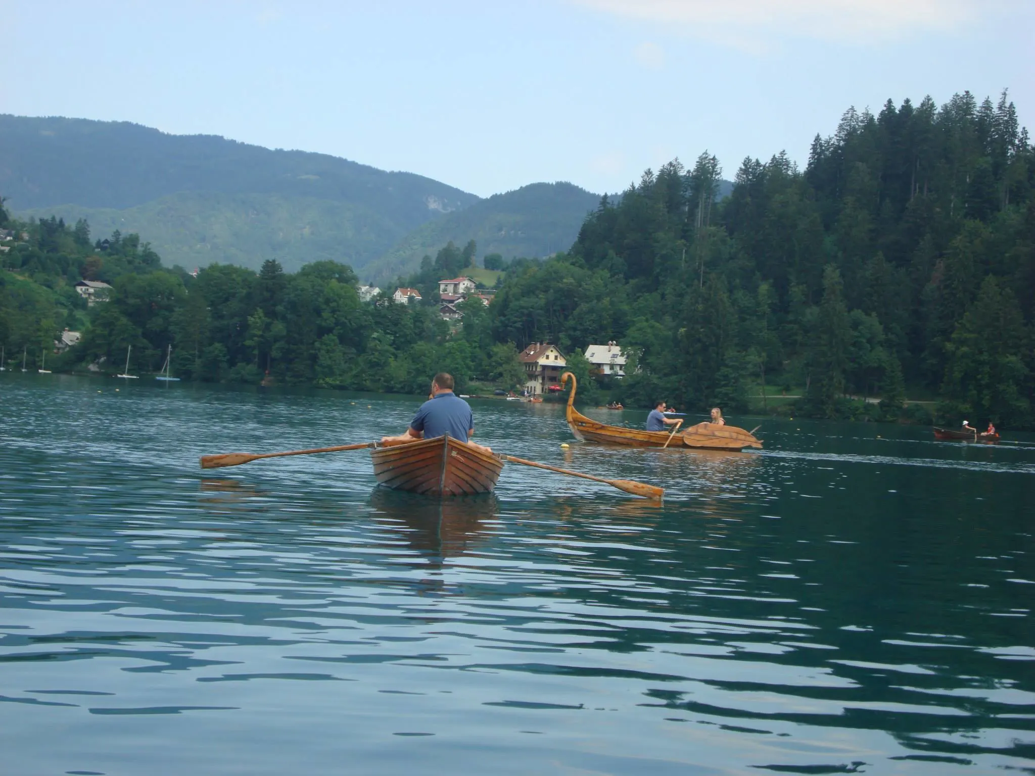 Lake Bled with boats