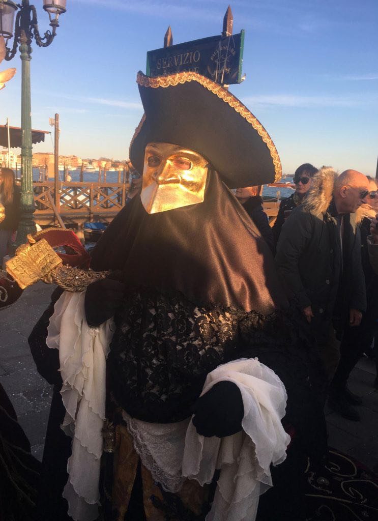 Spectacular Venice Carnival in Italy: Venetian Masks, Pastries, and Wine 7 Bauta mask is a type of traditional Venetian Carnival Masks