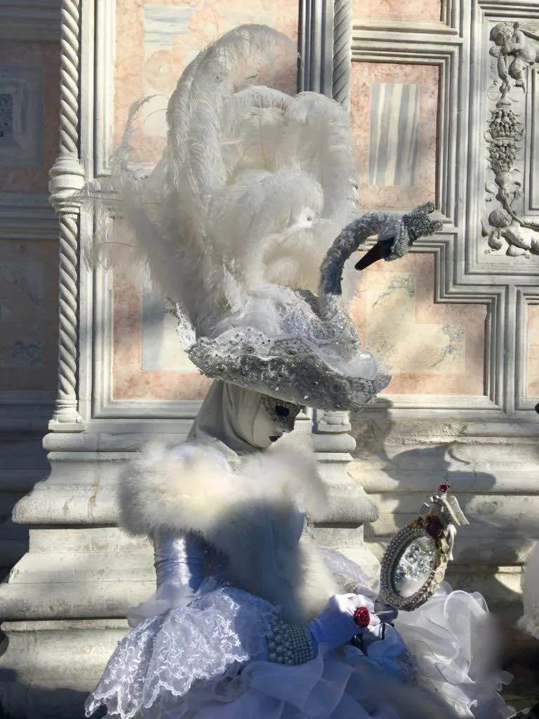 Volto mask is one of typical Venetian Carnival Masks