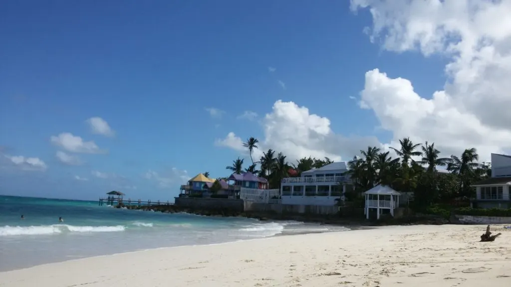 Nassau at Christmas and beaches of Bahamas in winter