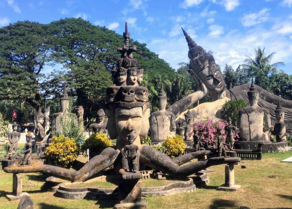 buddha park in Vientiane in Laos