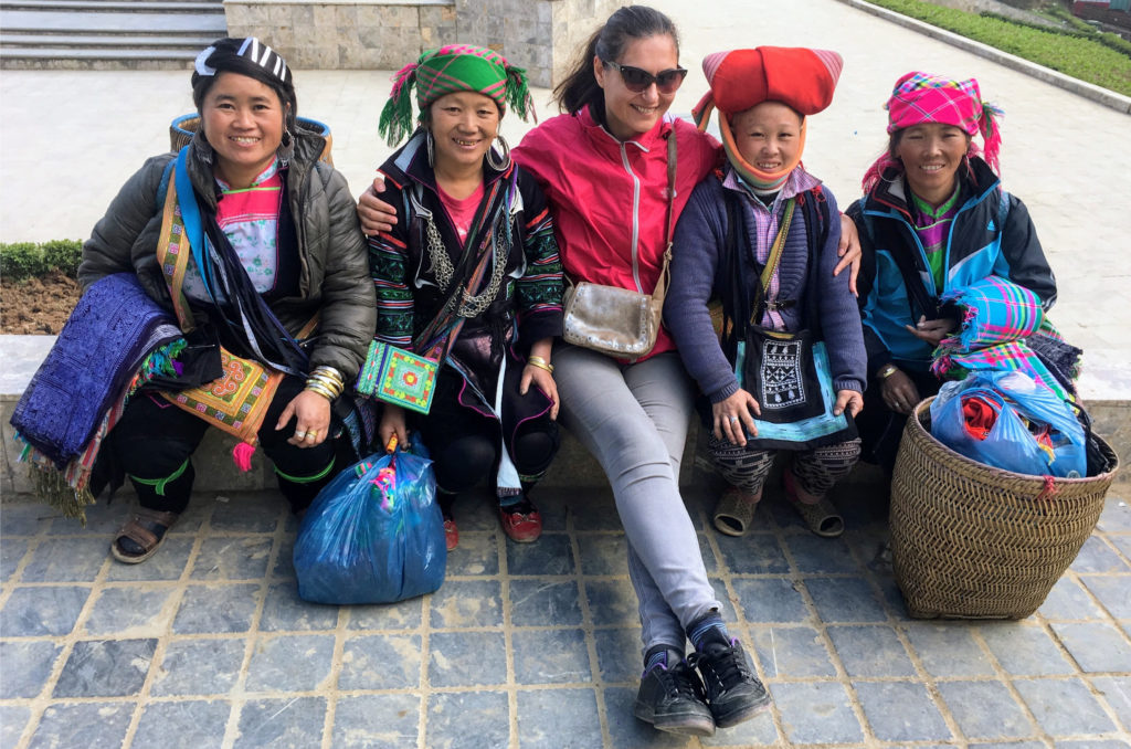 Milijana Gabrić from World Travel Connector with hill tribes in Vietnam