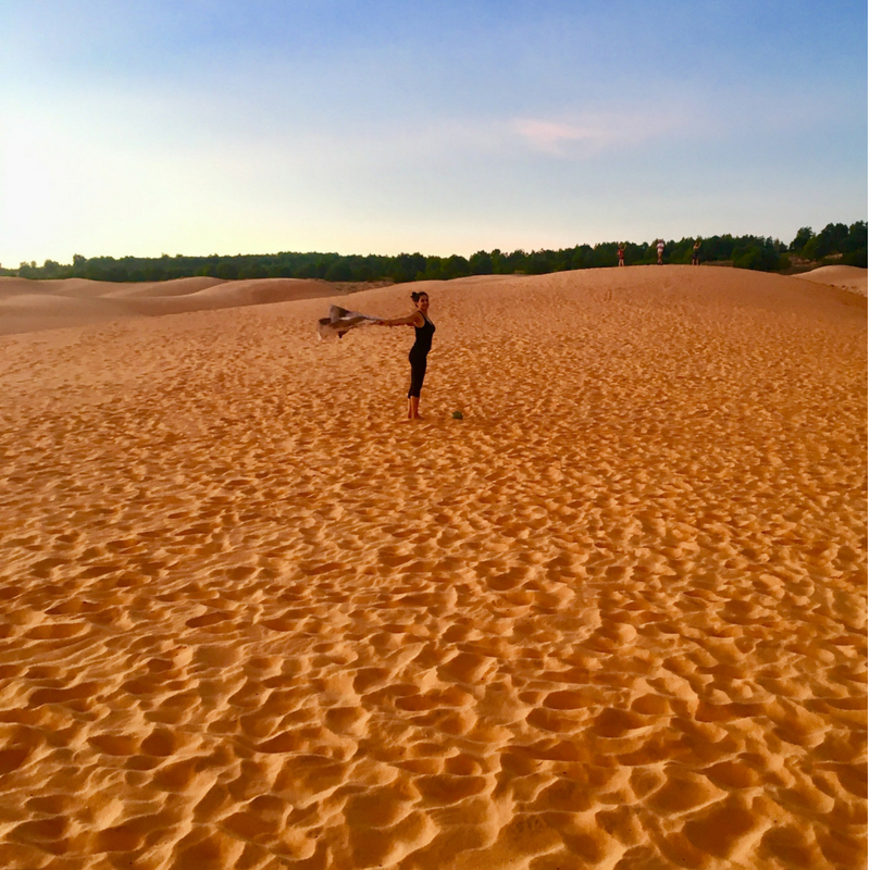 Red Sand Dunes near the Fairy Stream in Mui Ne in Vietnam