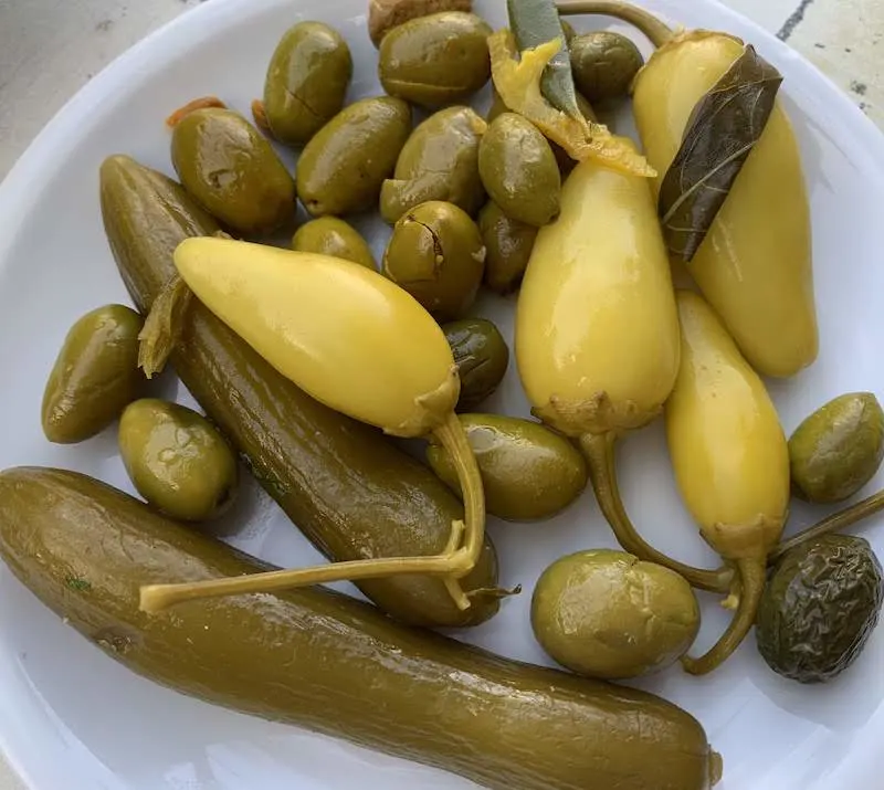 Israeli pickles or Hamutzim are popular food in Israel