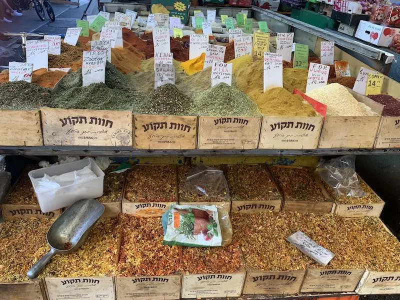 Spices are important ingredients for preparing popular Israeli food