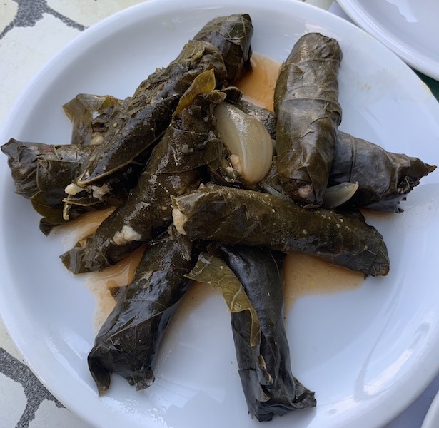 stuffle vine leaves are common israeli food