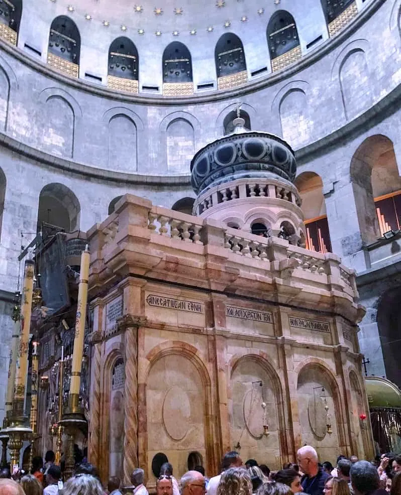 The Aedicule Chapel in the Church of Holy Sepulchre  is one of the most popular holy sites in Israel 
