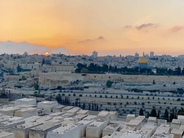 Jerusalem in sunset