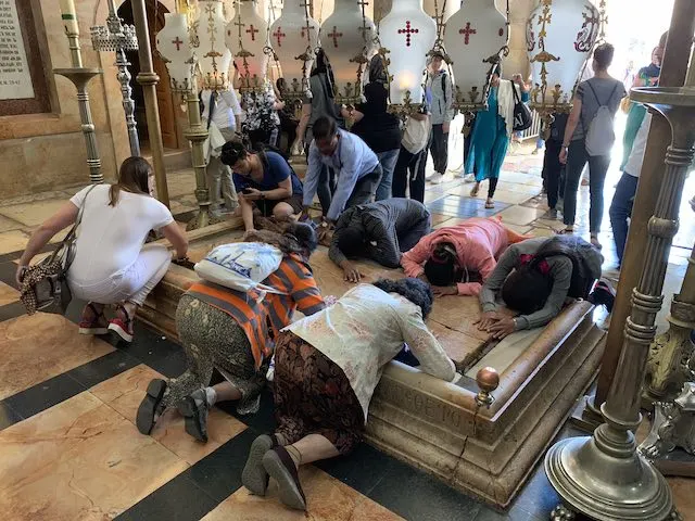 The Church of the Holy Sepulchre in Jerusalem is one of the most popular holy sites in Israel