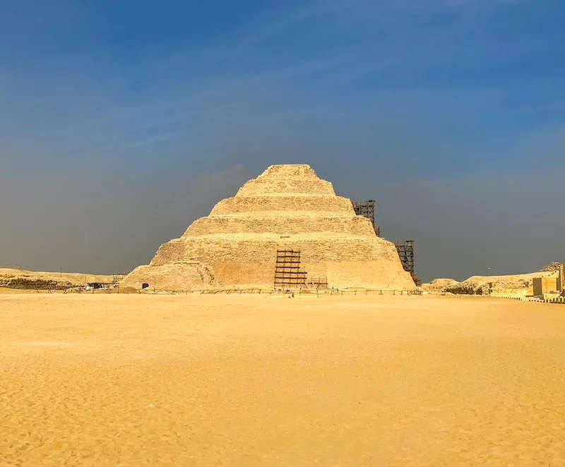Step Pyramid of Djoser is one of the famous landmarks in Egypt  according to WorldTravelConnector.com I Egypt Landmarks I famous landmarks in Egypt I Ancient Egyptian landmarks I Landmarks in Egypt I Egyptian monuments I Places in ancient Egypt I Egypt Famous Landmarks