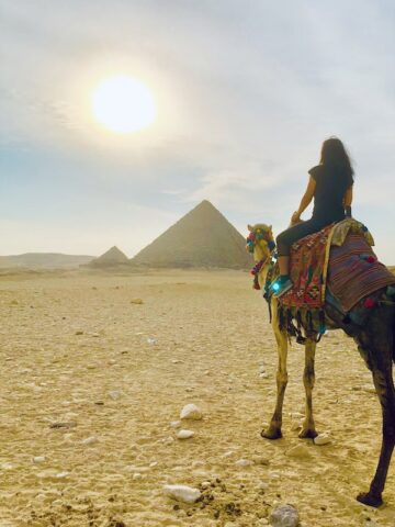 Pyramids of Giza are one of the famous Egypt landmarks