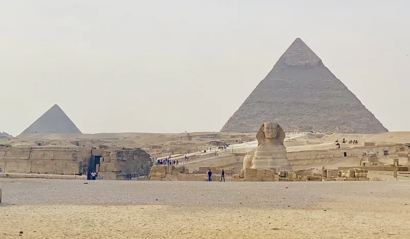 The Giza pyramids and Sphinx complex is one of famous Egypt landmarks