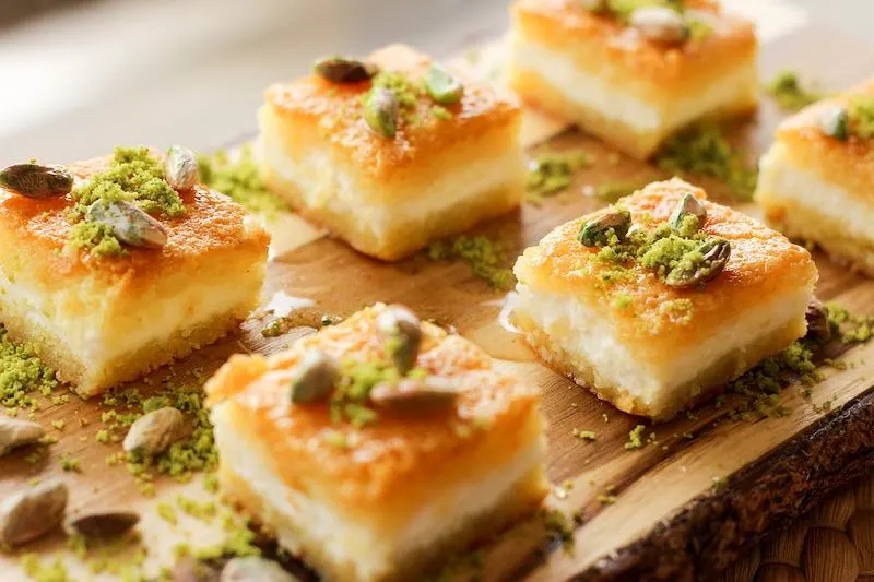 Basbousa cake is a traditional food in Egypt