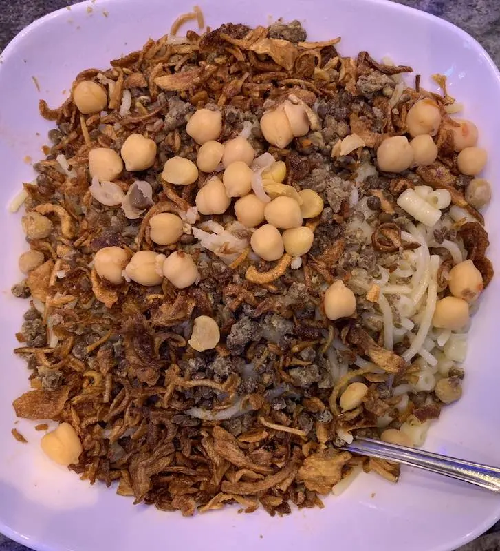 Koshery is a vegetarian Egyptian food