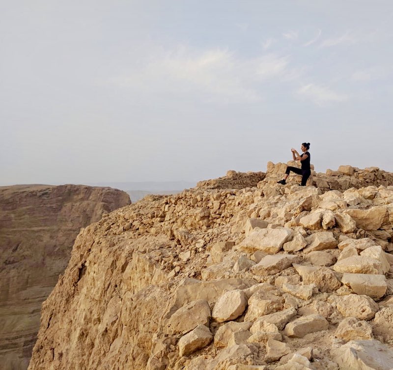 hiking Masada in Israel