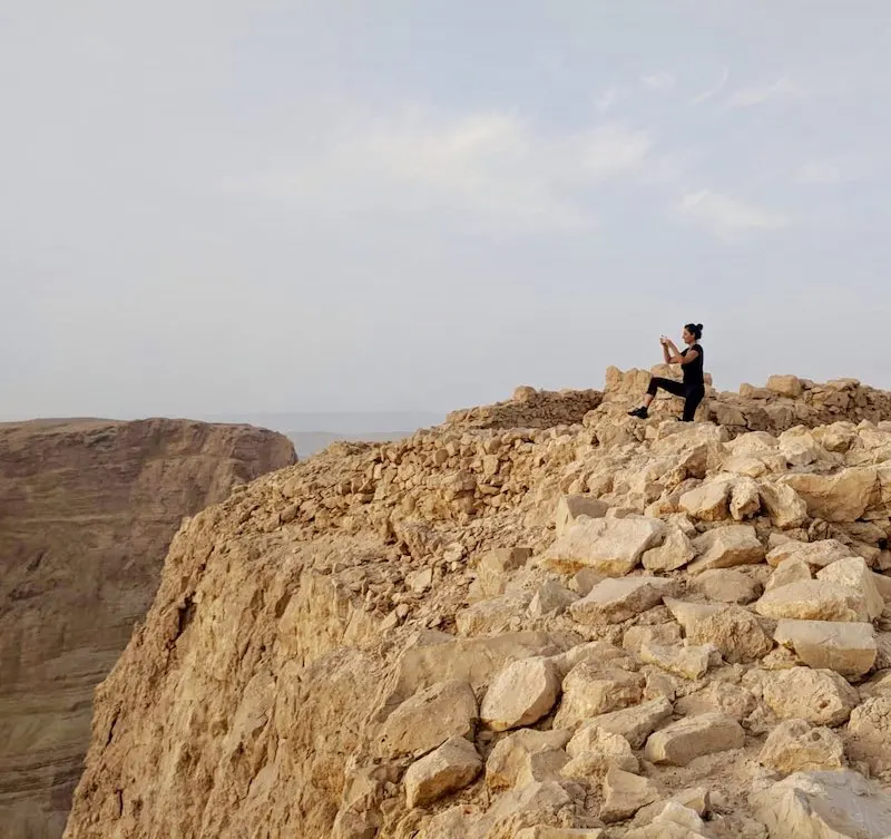 hiking Masada in Israel