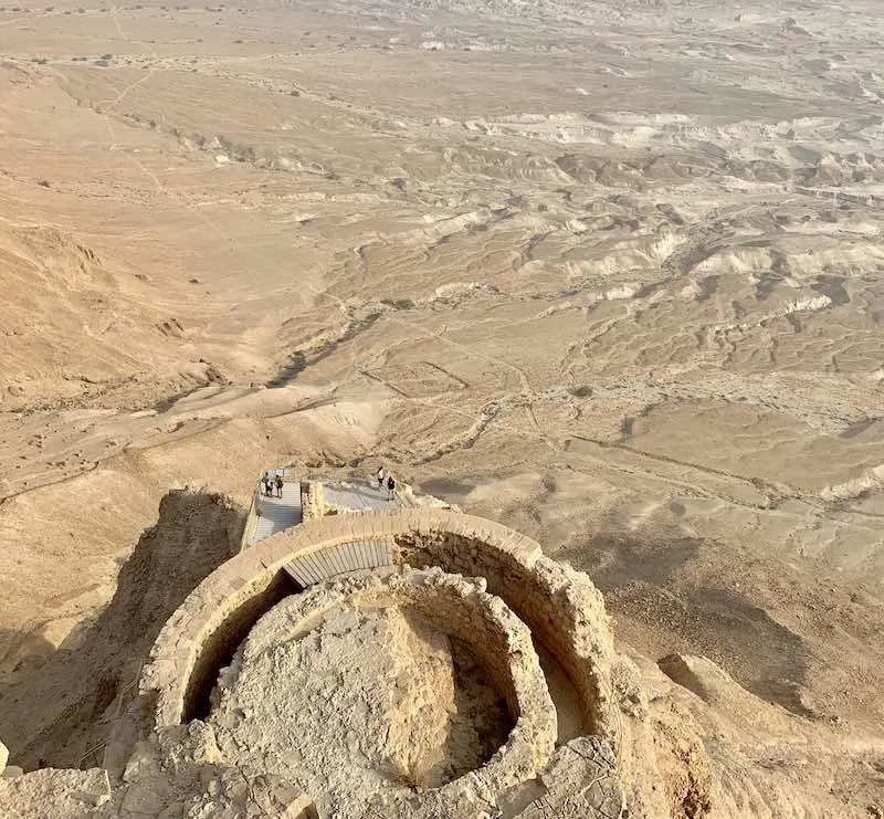 Hiking Masada in sunrise 