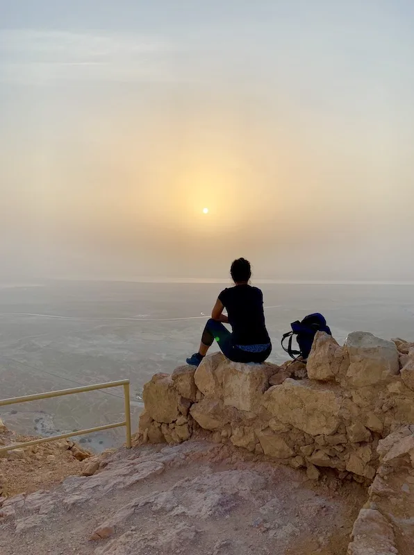 hiking Masada in Israel