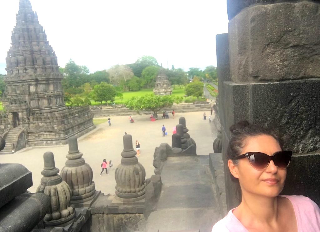 Borobudur and Prambanan temples in Java in Indonesia