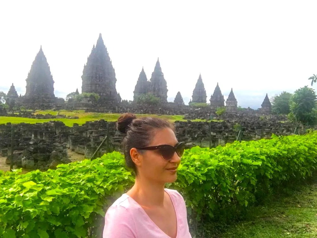 Borobudur and Prambanan temples in Java in Indonesia