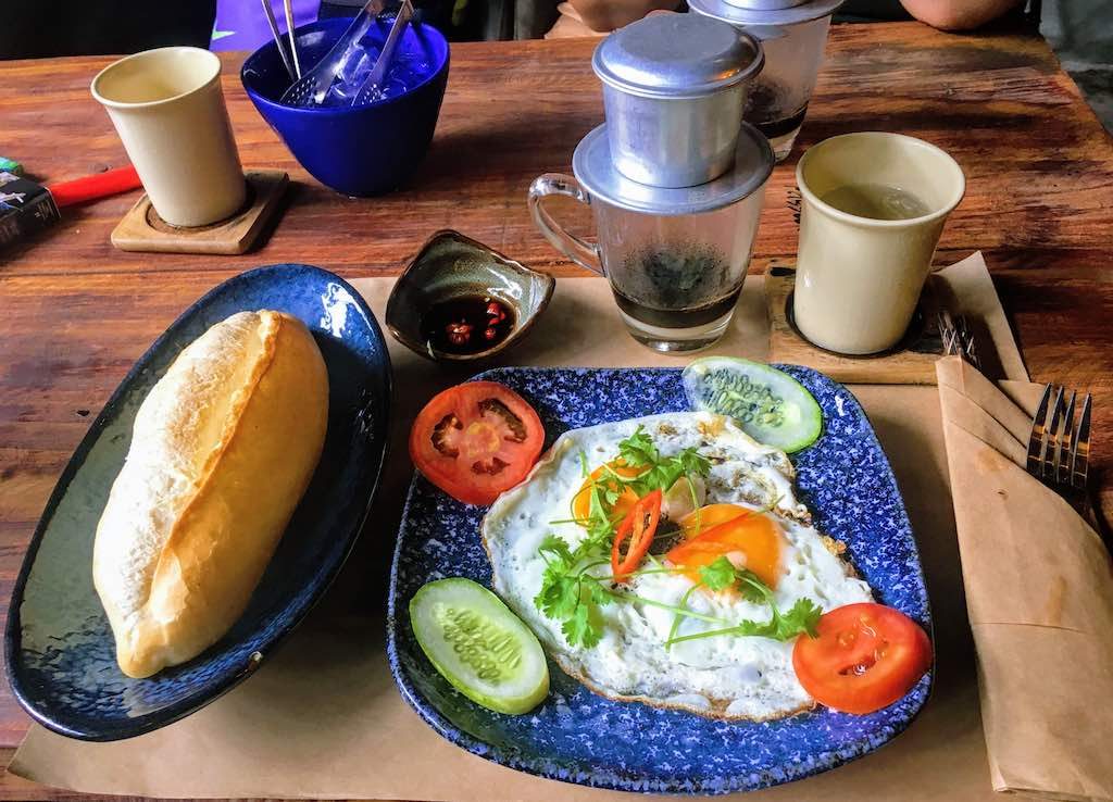 Vietnamese-style fired eggs  are common breakfast food in Vietnam