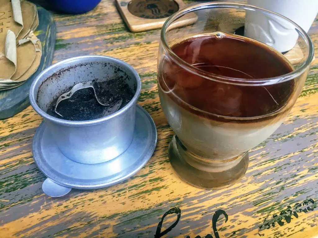 Coffee in Vietnam: Vietnamese Coffee Types You Must Try in Vietnam 6 Vietnamese drip coffee is one of traditional types of Vietnamese coffee I Coffee in Vietnam by WorldTravelConnector.com I Traditional Vietnamese coffee I Vietnam Drip Coffee