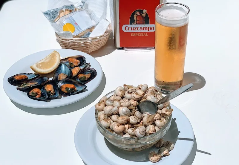 A Spanish snail tapas bowl