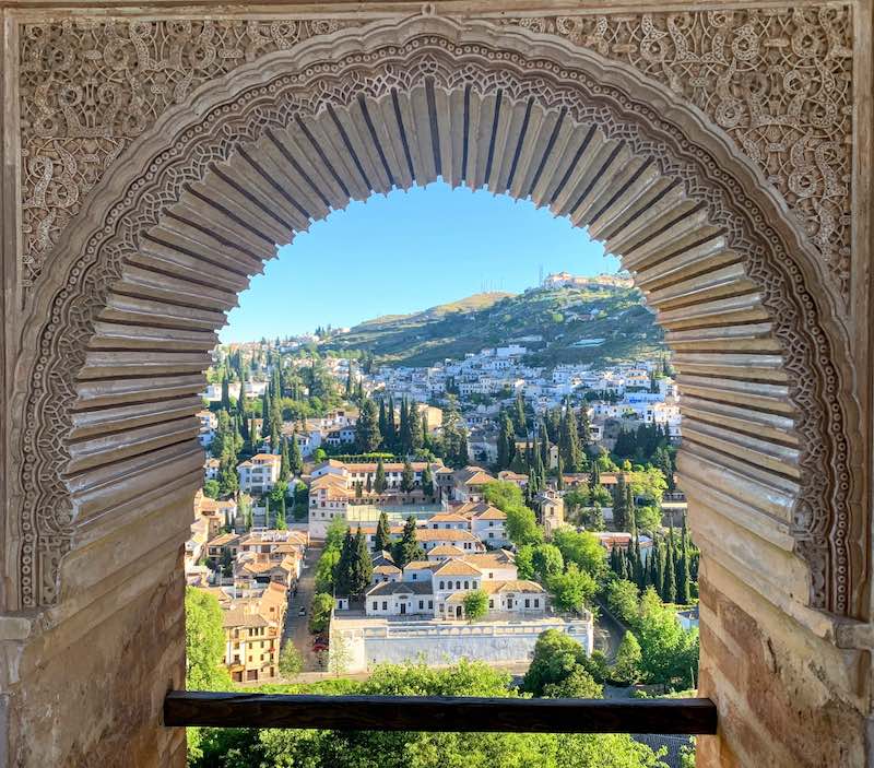 Alhambra tips view of Granada from the Torre de Las Damas