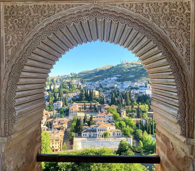 Alhambra tips view of Granada from the Torre de Las Damas