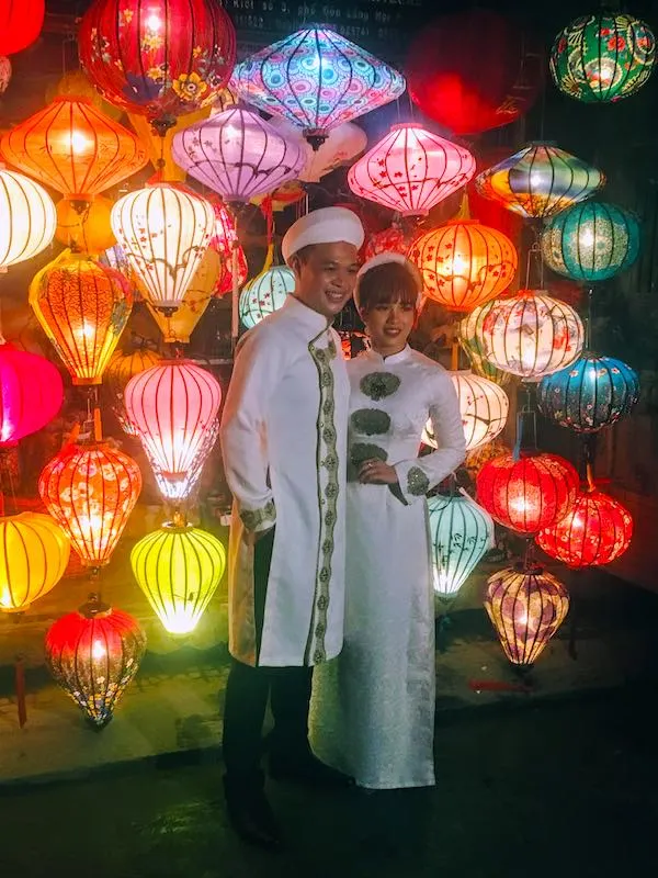 Couple in Hoi An in Vietnam