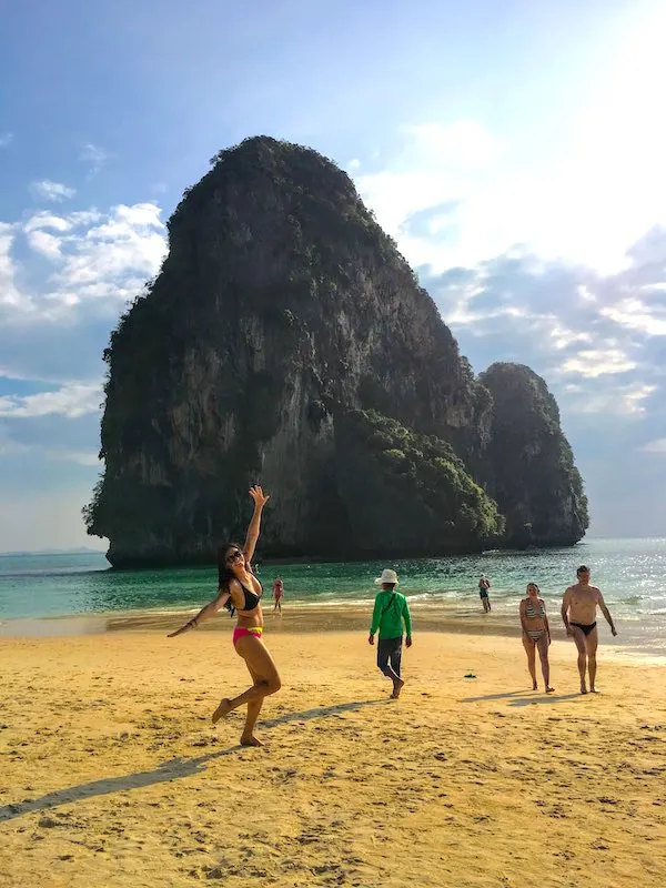 The Best 10 Day Thailand Itinerary (2023) 23 Phra Nang Beach on Krabi coast should be on any 10 day Thailand itinerary I 10 Days Thailand Itinerary I Thailand Itinerary 10 Days I Best Things to do in Thailand in 10 days I Best Things to See in Thailand in 10 days I