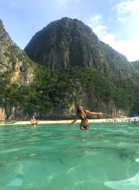 Maya bay on Koh Phi Phi Ley on my 10 day Thailand itinerary