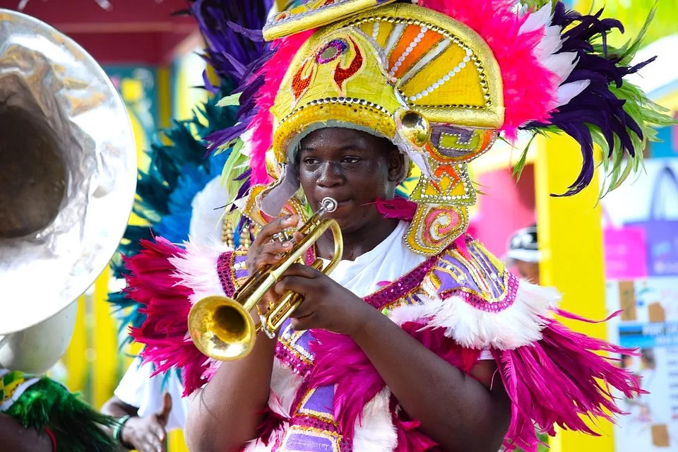 Junkanoo Festival in Nassau at Christmas in Bahamas in winter