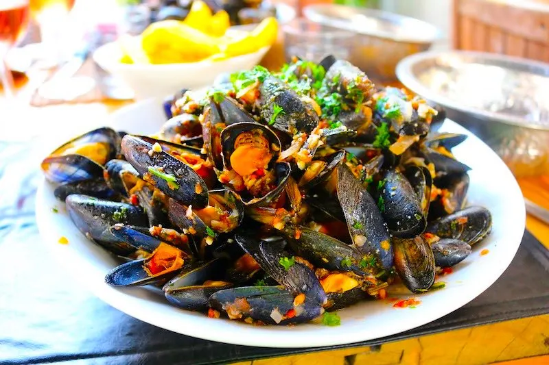 Belgian mussels are famous foods around the world