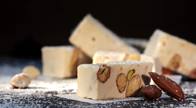 Torrone is a famous nugat in Italy