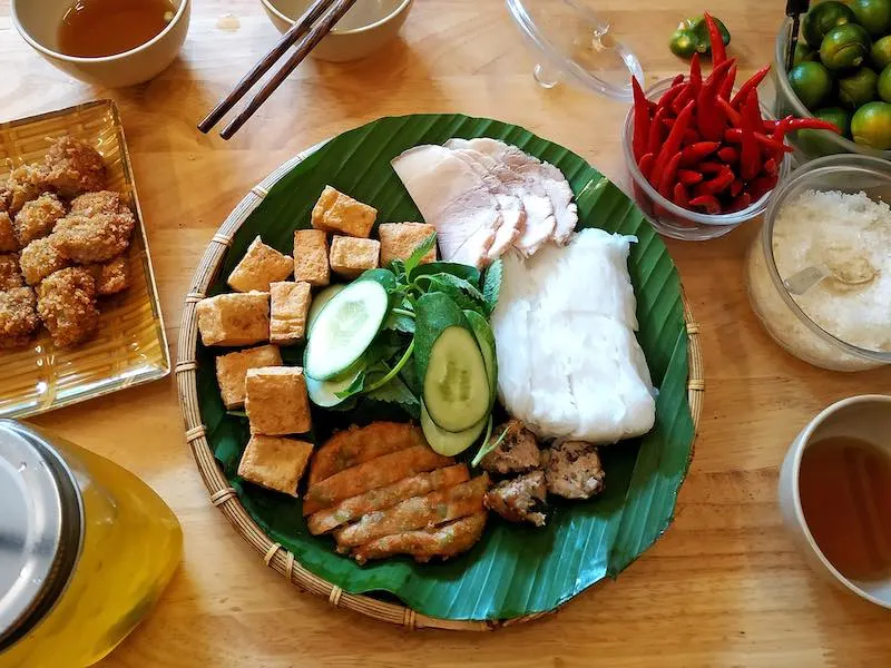 Bun Dau Mom Tom  dish is some of the best Vietnamese food in Vietnam