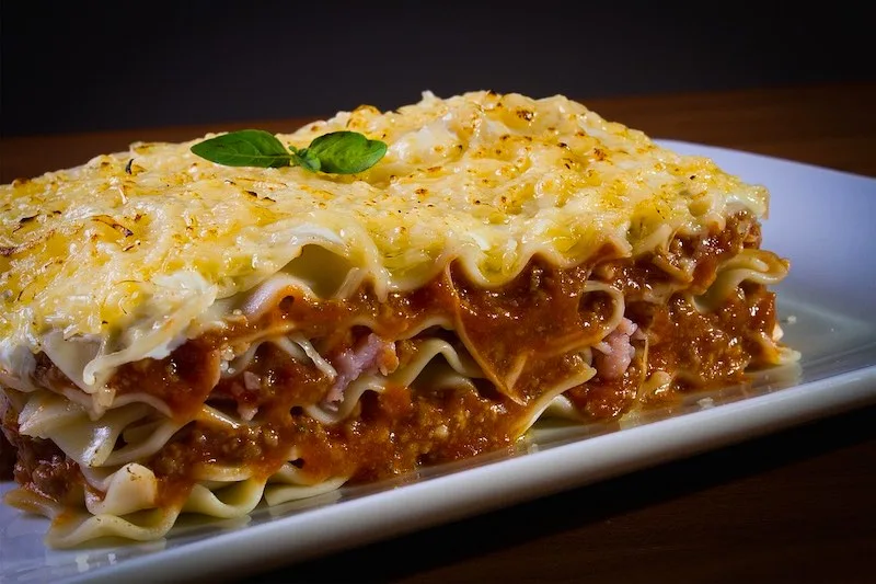 Lasagne are famous traditional foods in Italy