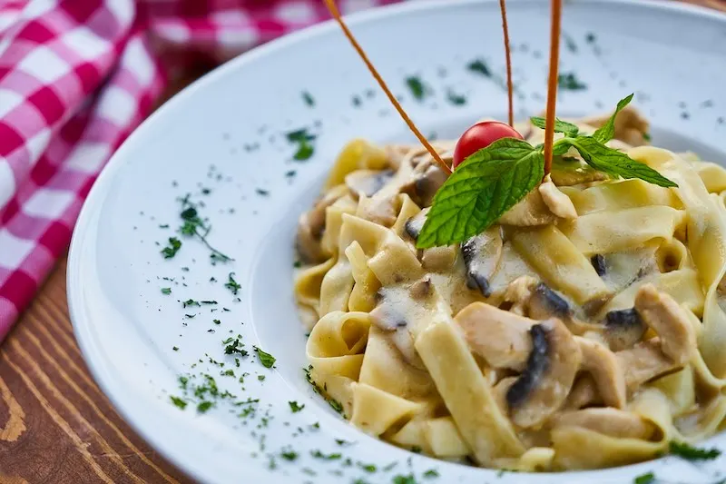 Pappardelle are famous Italian traditional foods