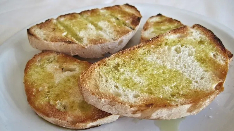 Fettunta roasted bread is one of the top traditional Tuscan food in Tuscany