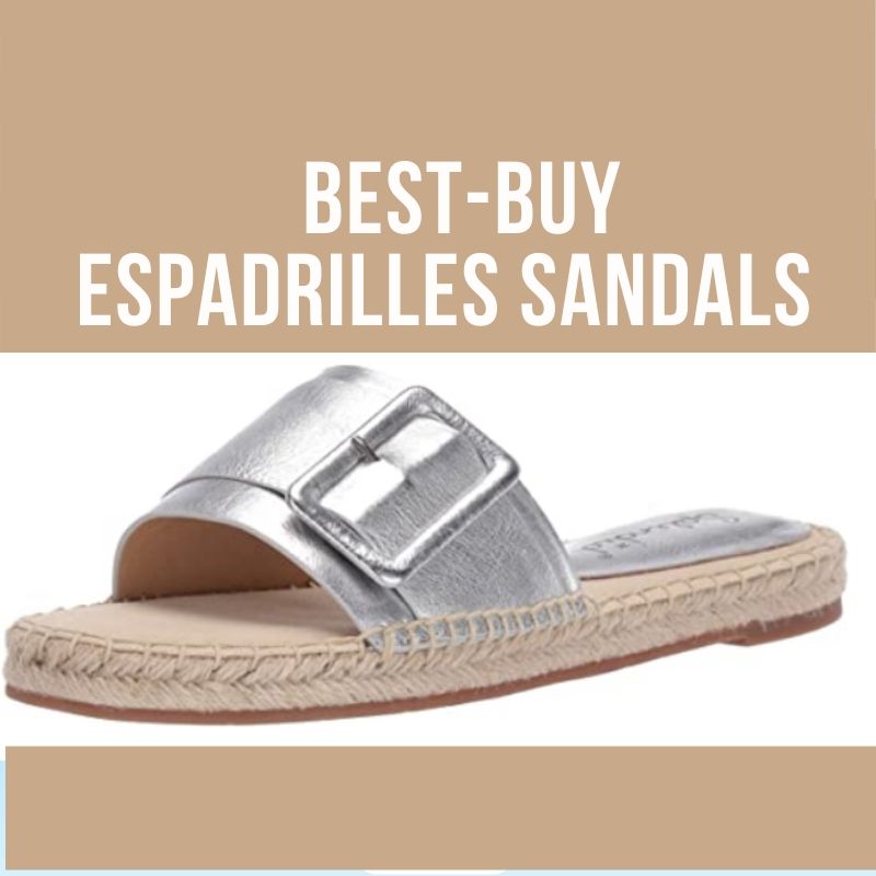 Believed Womens Open Toe Espadrille Summer Slip on Platform Sandals Wedge Flat Sandals US Women Black 40/9.5 B M 