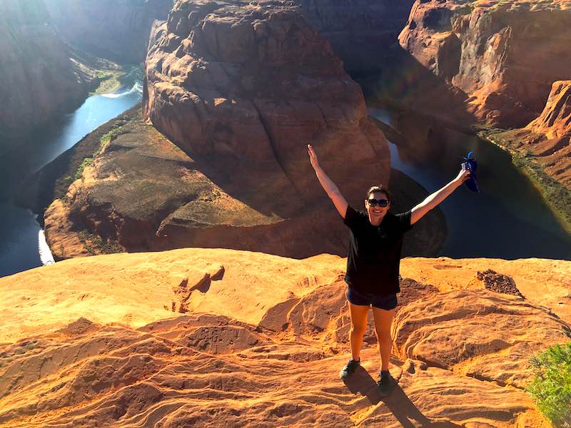 Milijana Gabrić of World Travel Connector Hiking Horseshoe Bend 