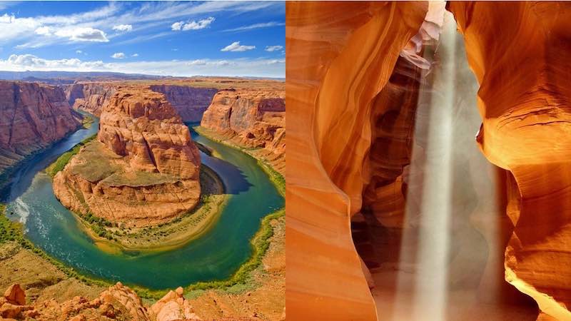 How to get from Horseshoe bend to Antelope Canyon in Arizona
