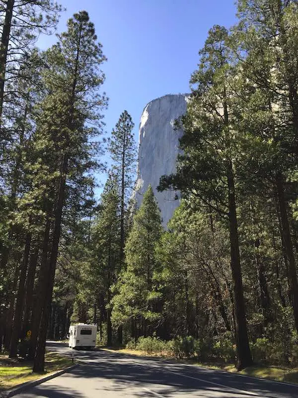 Visiting Yosemite from San Francisco by a camper van
