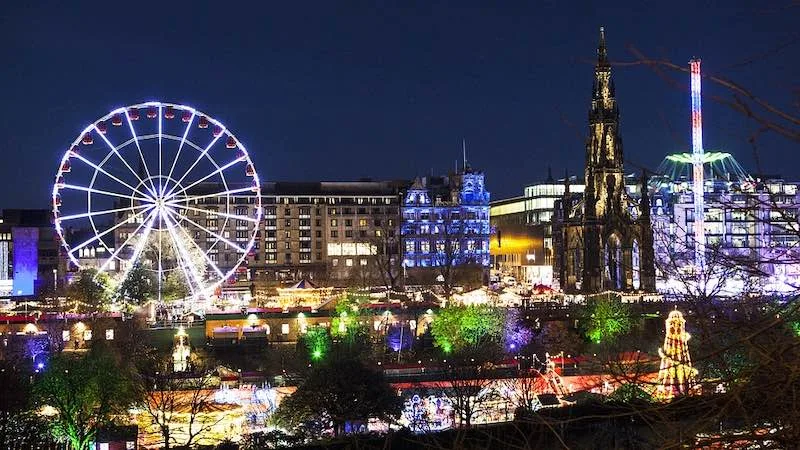 Edinburg in Scotland is one of the best places to spend Christmas in Europe 