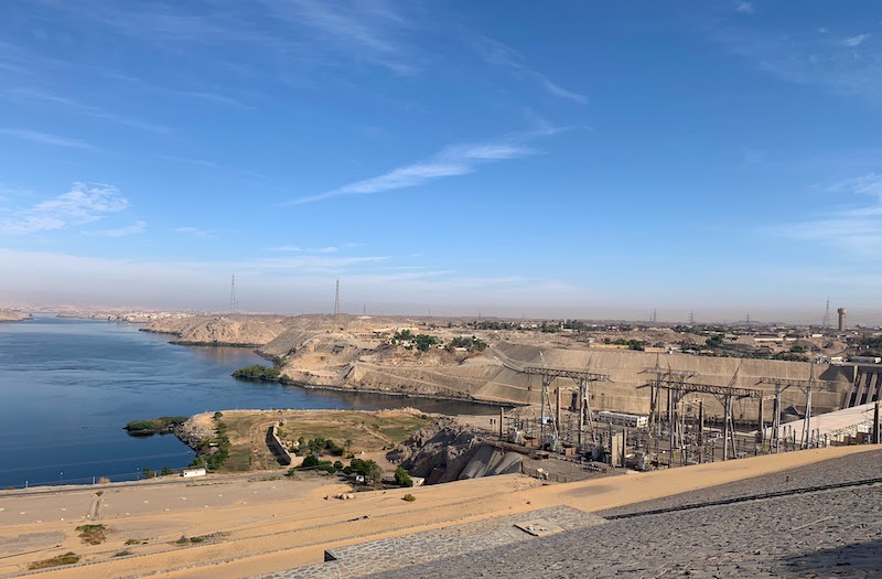 Aswan High Dam is one o fthe most famous landmarks in Egypt