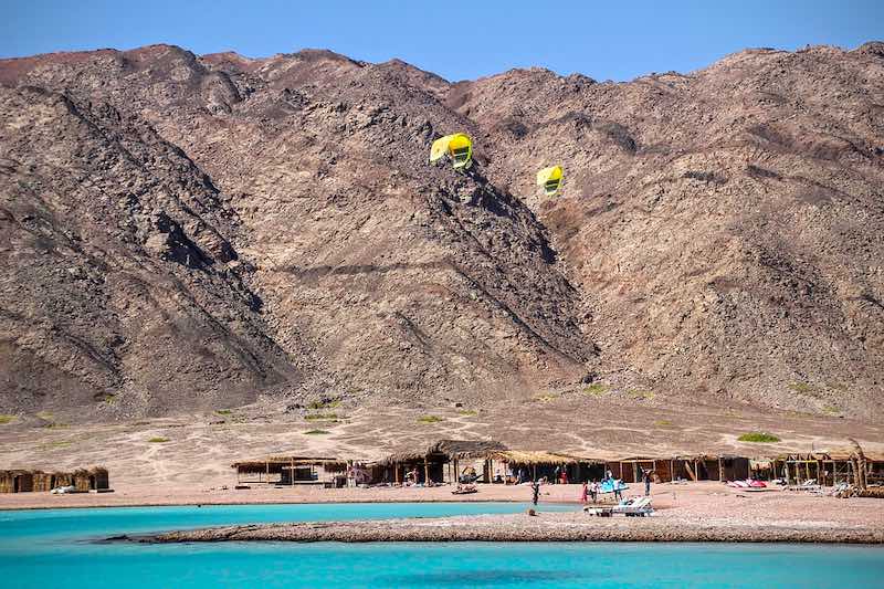 Swimming in the Blue Lagoon in Dahab is one of the best things to do in Egypt