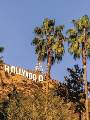 Hollywood Sign in Hollywood Hills in Los Angeles, Califronia