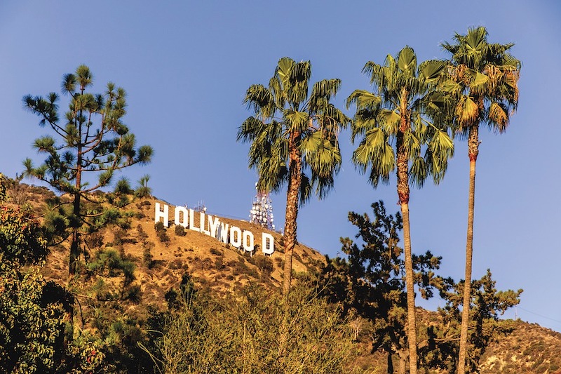 Hollywood Sign in Hollywood Hills in Los Angeles, Califronia