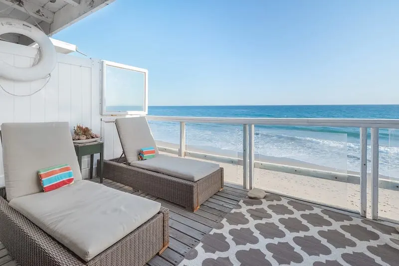 this beachfront bungalow is one of the best airbnbs in Malibu